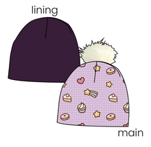 Load image into Gallery viewer, Cutie Treats Slouchy Beanie (Reversible!)