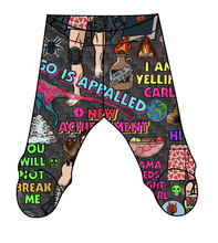Load image into Gallery viewer, Dungeon Crawlers Newborn Footed Pants