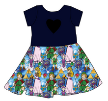Load image into Gallery viewer, Hero Of Time Molly Heart Back Twirly Dress