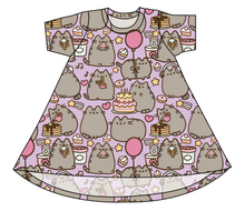 Load image into Gallery viewer, Kawaii Kitty Basic T-Shirt Dress