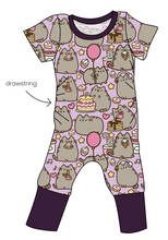 Load image into Gallery viewer, Kawaii Kitty Grow With Me Pants And Shorts Romper