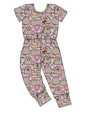 Load image into Gallery viewer, Kawaii Kitty Ladies Pants Length Ivy Romper