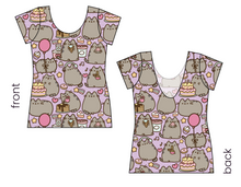 Load image into Gallery viewer, Kawaii Kitty Ladies' Low Back Ballerina Tee