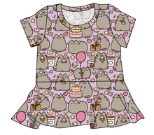 Load image into Gallery viewer, Kawaii Kitty Ladies' Peplum Top