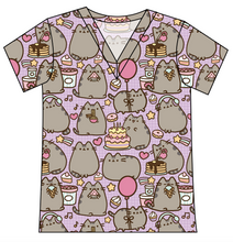 Load image into Gallery viewer, Kawaii Kitty Ladies' Slouchy V-Neck Tee
