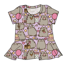Load image into Gallery viewer, Kawaii Kitty Peplum Top