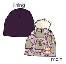 Load image into Gallery viewer, Kawaii Kitty Slouchy Beanie (Reversible!)