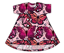 Load image into Gallery viewer, Musical Butterflies Basic T-Shirt Dress