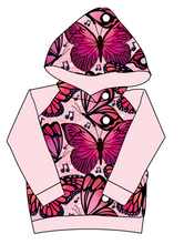 Load image into Gallery viewer, Musical Butterflies Classic Hoodie (or Crewneck)