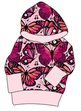 Load image into Gallery viewer, Musical Butterflies Grow With Me Hoodie (or Crewneck)
