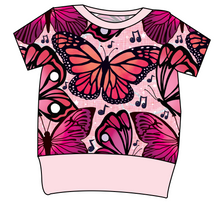 Load image into Gallery viewer, Musical Butterflies Grow With Me Tee