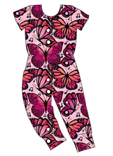 Load image into Gallery viewer, Musical Butterflies Kids Ivy Pants Length Romper