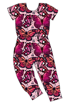 Load image into Gallery viewer, Musical Butterflies Ladies Pants Length Ivy Romper