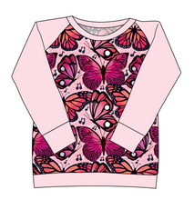 Load image into Gallery viewer, Musical Butterflies Ladies' Classic Crewneck