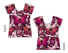 Load image into Gallery viewer, Musical Butterflies Ladies' Low Back Ballerina Tee