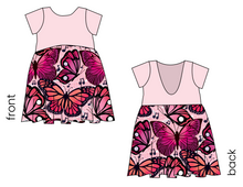 Load image into Gallery viewer, Musical Butterflies Low Back Dress