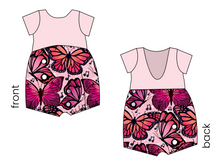Load image into Gallery viewer, Musical Butterflies Low Back Romper and Bubble Romper