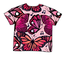 Load image into Gallery viewer, Musical Butterflies Oversized Tee