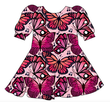 Load image into Gallery viewer, Musical Butterflies Prairie Dress