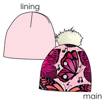 Load image into Gallery viewer, Musical Butterflies Slouchy Beanie (Reversible!)