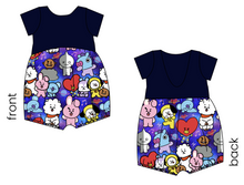 Load image into Gallery viewer, Musical Cuties Low Back Romper and Bubble Romper