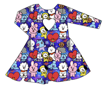 Load image into Gallery viewer, Musical Cuties Molly Heart Back Twirly Dress