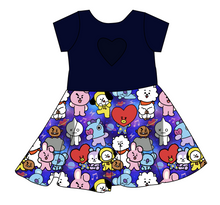Load image into Gallery viewer, Musical Cuties Molly Heart Back Twirly Dress