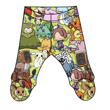 Load image into Gallery viewer, Poke Utopia Newborn Footed Pants