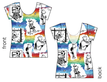 Load image into Gallery viewer, Wimpy Doodles Ladies' Low Back Ballerina Tee