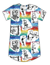 Load image into Gallery viewer, Wimpy Doodles Ladies' T-Shirt Dress