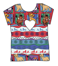 Load image into Gallery viewer, 90s Lion Quilt Cambria Heart Back Tee