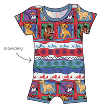 Load image into Gallery viewer, 90s Lion Quilt Grow With Me Pants And Shorts Romper
