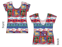 Load image into Gallery viewer, 90s Lion Quilt Ladies' Low Back Ballerina Tee