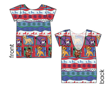 Load image into Gallery viewer, 90s Lion Quilt Low Back Ballerina Tee