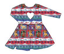 Load image into Gallery viewer, 90s Lion Quilt Molly Heart Back Twirly Dress