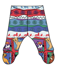 Load image into Gallery viewer, 90s Lion Quilt Newborn Footed Pants