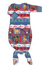 Load image into Gallery viewer, 90s Lion Quilt Newborn Knotted Gown