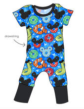 Load image into Gallery viewer, Floatie Mouse Ears Grow With Me Pants And Shorts Romper