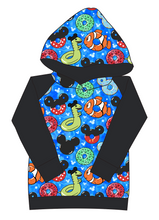 Load image into Gallery viewer, Floatie Mouse Ears Ladies Hoodie