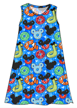 Load image into Gallery viewer, Floatie Mouse Ears Ladies' Swing Dress
