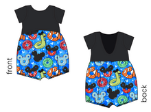 Load image into Gallery viewer, Floatie Mouse Ears Low Back Romper and Bubble Romper