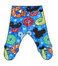 Load image into Gallery viewer, Floatie Mouse Ears Newborn Footed Pants