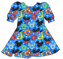 Load image into Gallery viewer, Floatie Mouse Ears Prairie Dress