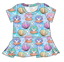 Load image into Gallery viewer, Pearly Mouse Ears Ladies' Peplum Top