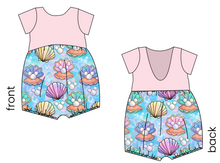 Load image into Gallery viewer, Pearly Mouse Ears Low Back Romper and Bubble Romper