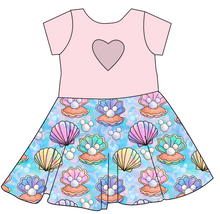 Load image into Gallery viewer, Pearly Mouse Ears Molly Heart Back Twirly Dress