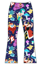 Load image into Gallery viewer, Down the Rabbit Hole Kids Flared Leggings