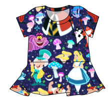 Load image into Gallery viewer, Down the Rabbit Hole Peplum Top