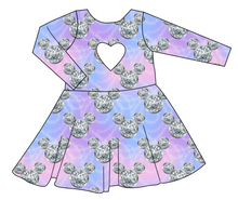 Load image into Gallery viewer, Diamond Ears Molly Heart Back Twirly Dress