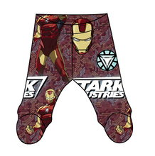 Load image into Gallery viewer, Iron Hero Newborn Footed Pants